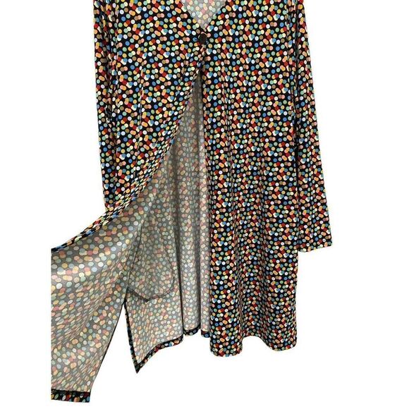 Ulla Popken Matte Jersey 1-Button V-Neck Jacket Cardigan Polka Dot Size US 20/22 - Picture 3 of 11